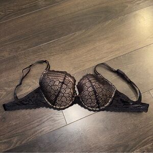 CHANTELLE Black Nude Lightly Padded Bra 34DDD 34E